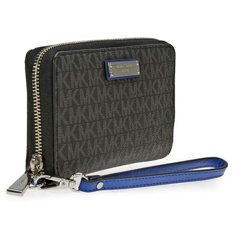 michael kors slim wallet in electric blue|michael kors small black wallet.